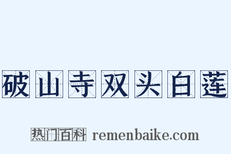 破山寺双头白莲是什么意思的图片